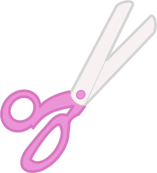 Handdrawn Pink Sewing Scissors