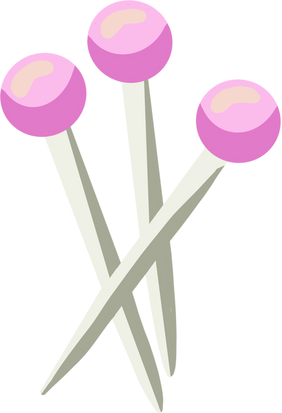 Handdrawn Pink Sewing Pin