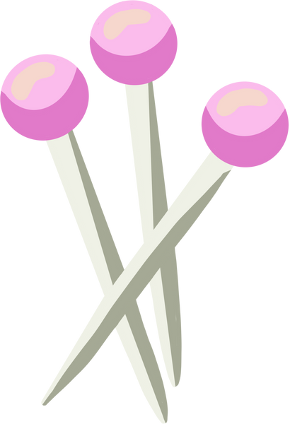 Handdrawn Pink Sewing Pin