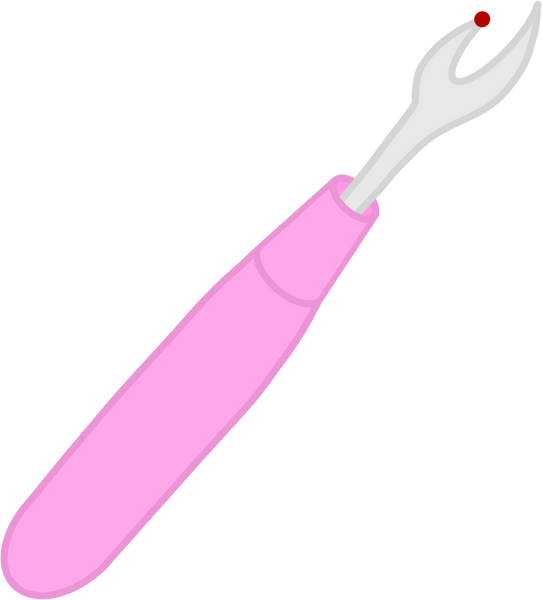 Handdrawn Pink Seam Ripper